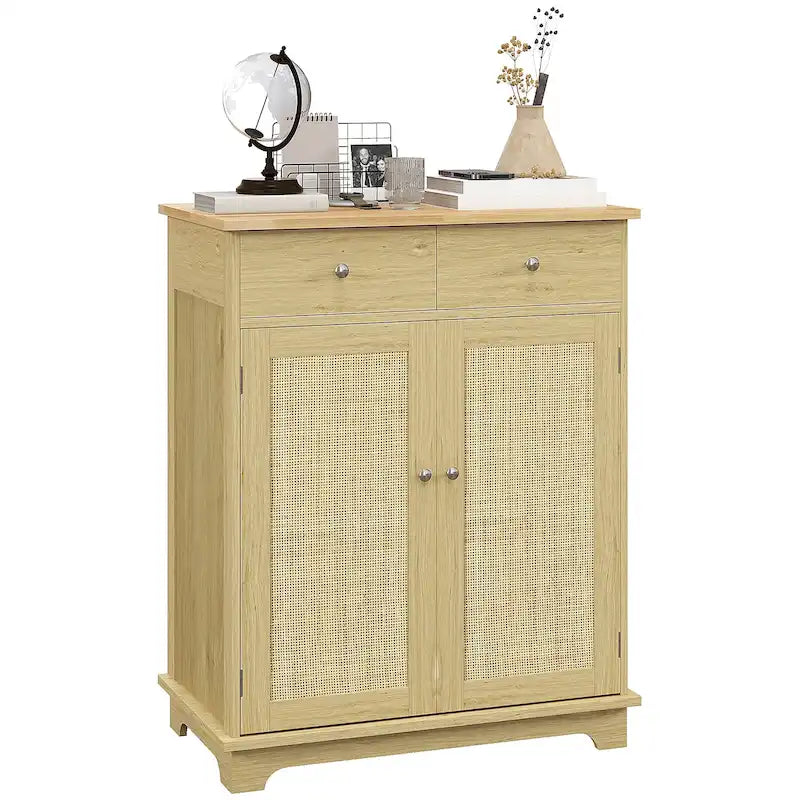 Armario de almacenamiento moderno para cocina, mueble bar para café con 2 cajones, puertas y estante ajustable