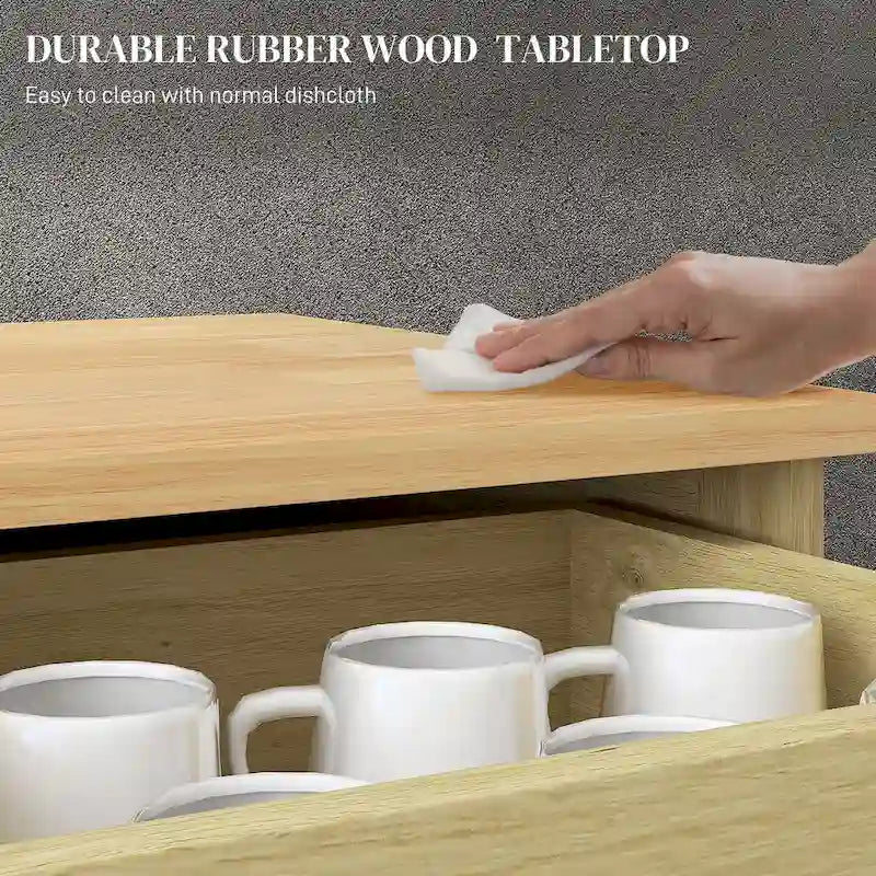 Armario de almacenamiento moderno para cocina, mueble bar para café con 2 cajones, puertas y estante ajustable