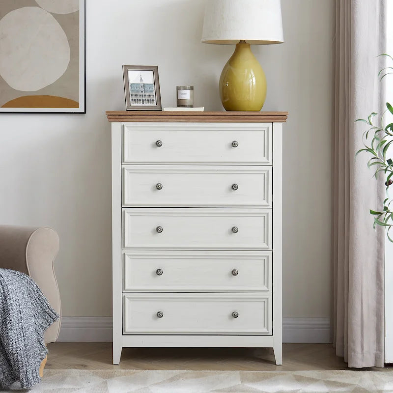 Commode moderne à 5 tiroirs, armoire à 5 tiroirs, organisateur de placard et meuble de rangement pour vêtements
