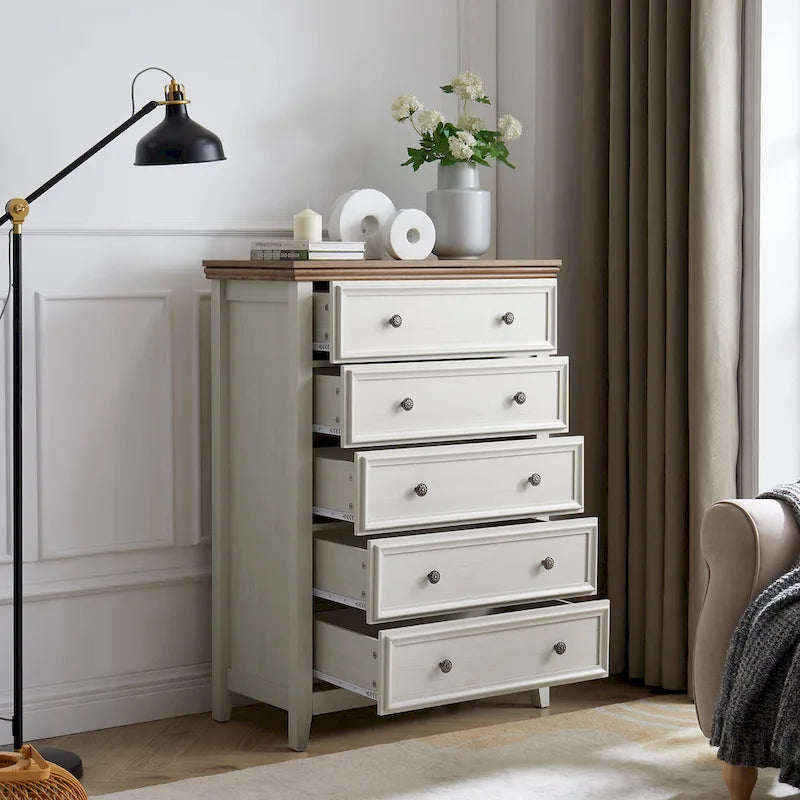 Commode moderne à 5 tiroirs, armoire à 5 tiroirs, organisateur de placard et meuble de rangement pour vêtements
