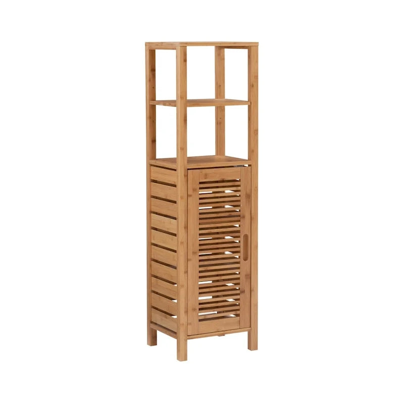 Meuble de rangement en bambou à une porte