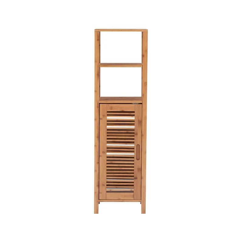 Meuble de rangement en bambou à une porte