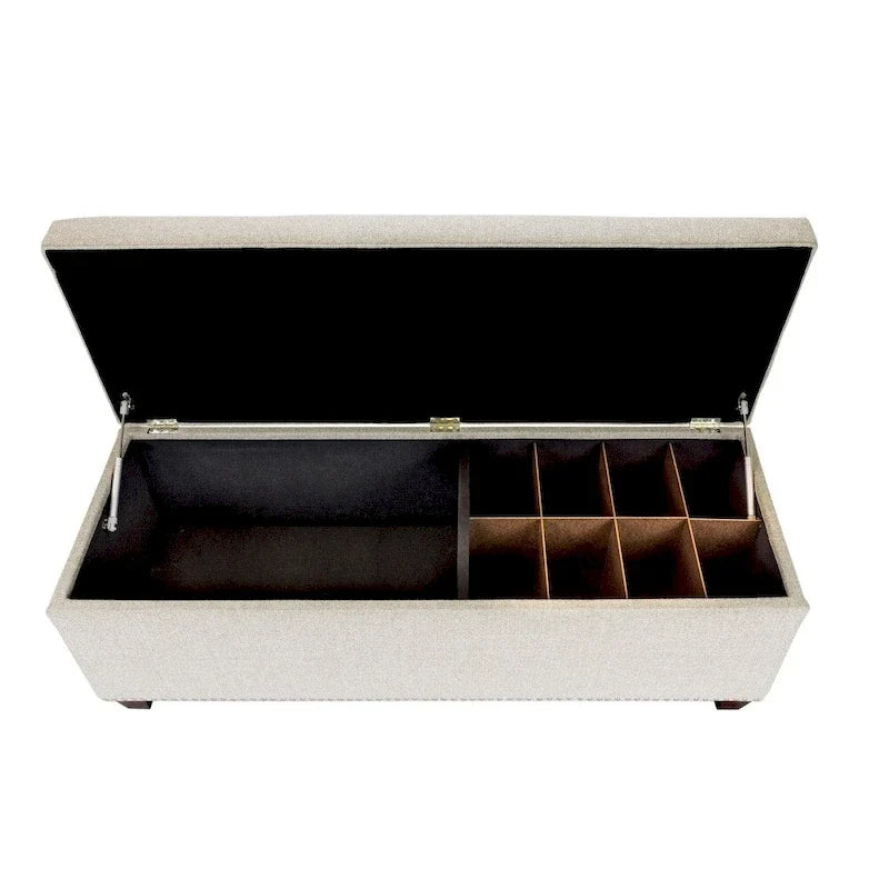 6 Button Nail Linen & Bed Storage Bench