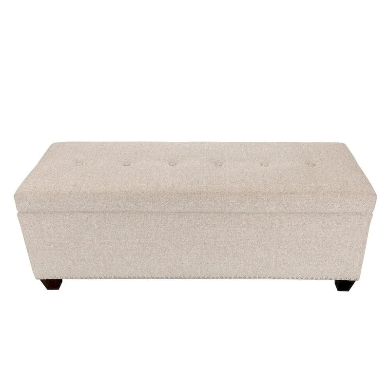 6 Button Nail Linen & Bed Storage Bench
