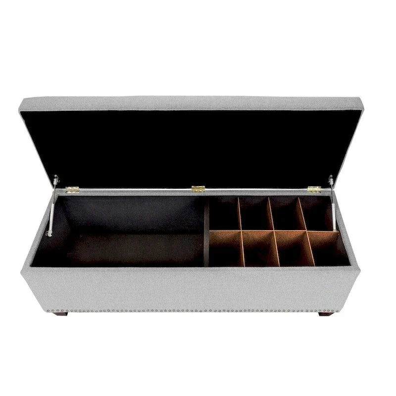 6 Button Nail Linen & Bed Storage Bench