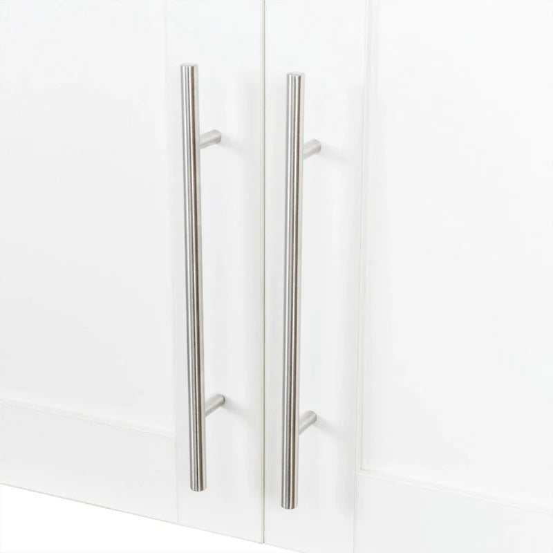 Weißer, schwebender Wandschrank