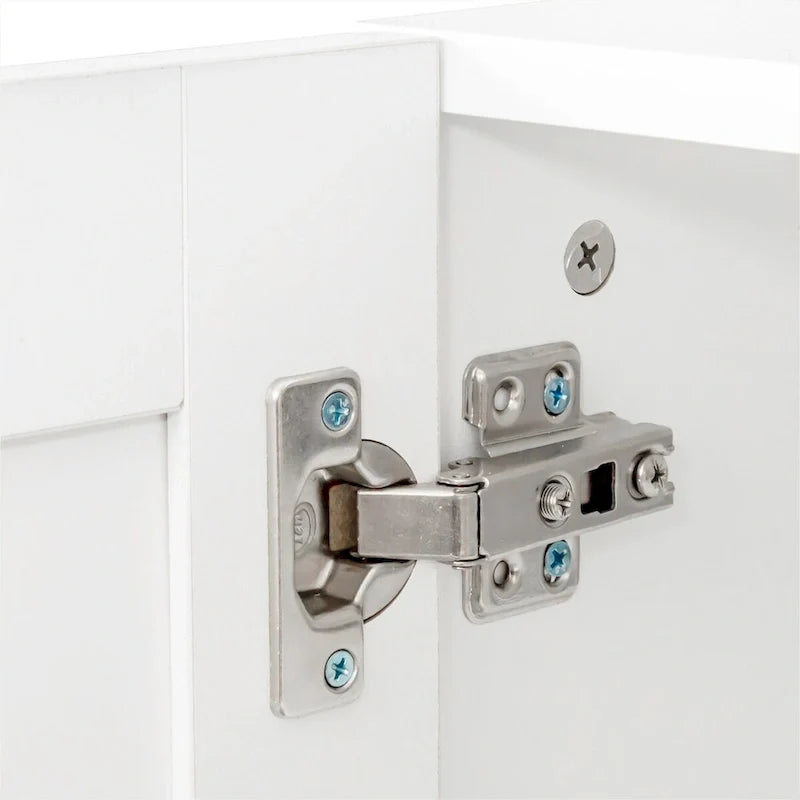 Weißer, schwebender Wandschrank