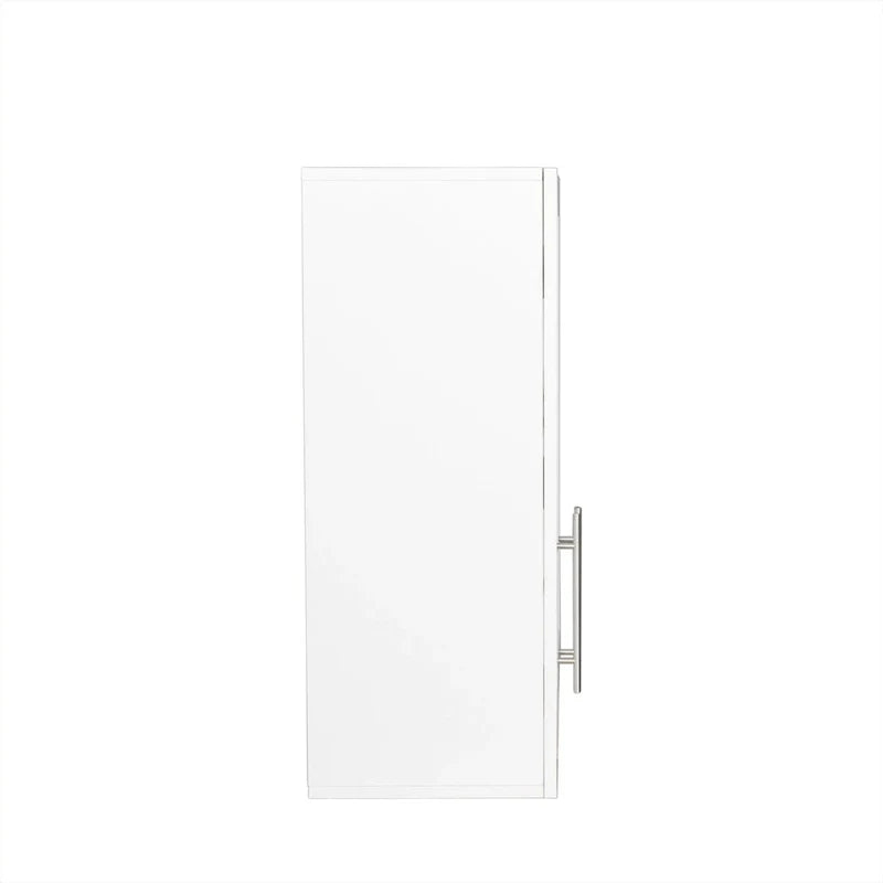 Weißer, schwebender Wandschrank