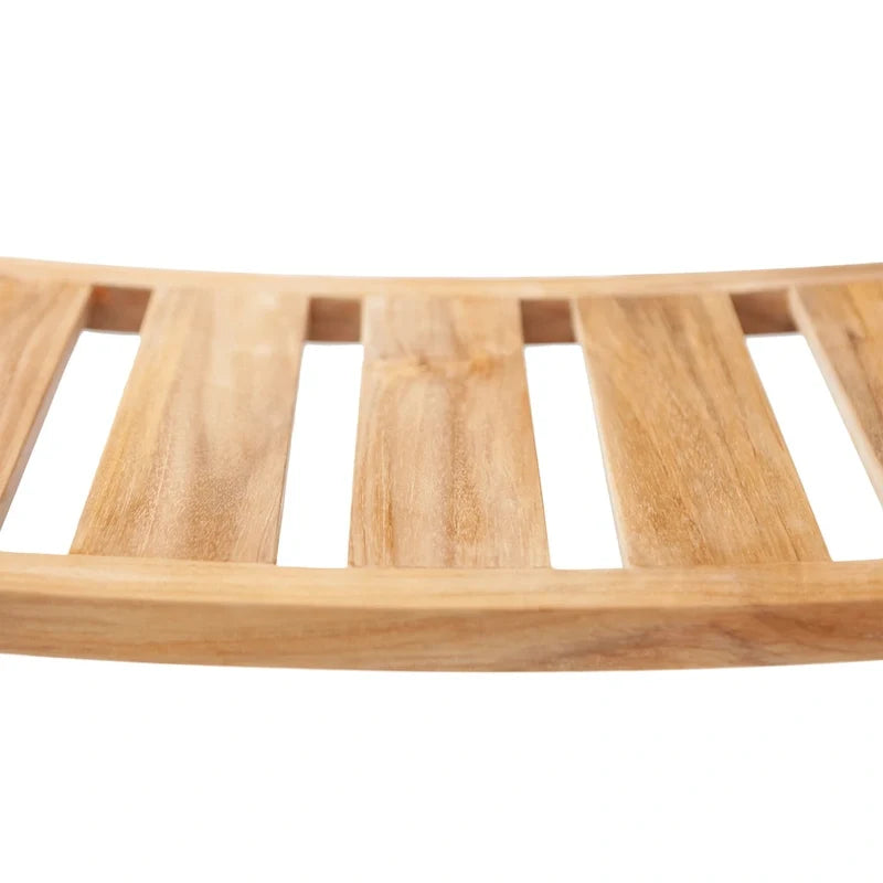 Banc de style nordique en teck massif, de style asiatique, avec étagère