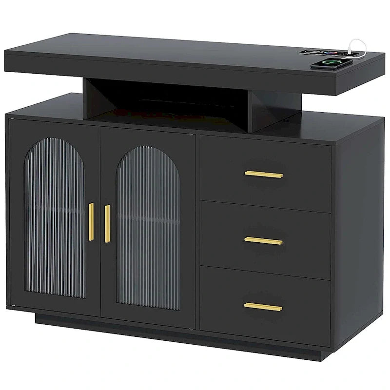 39 breite Anrichte mit LED-Beleuchtung