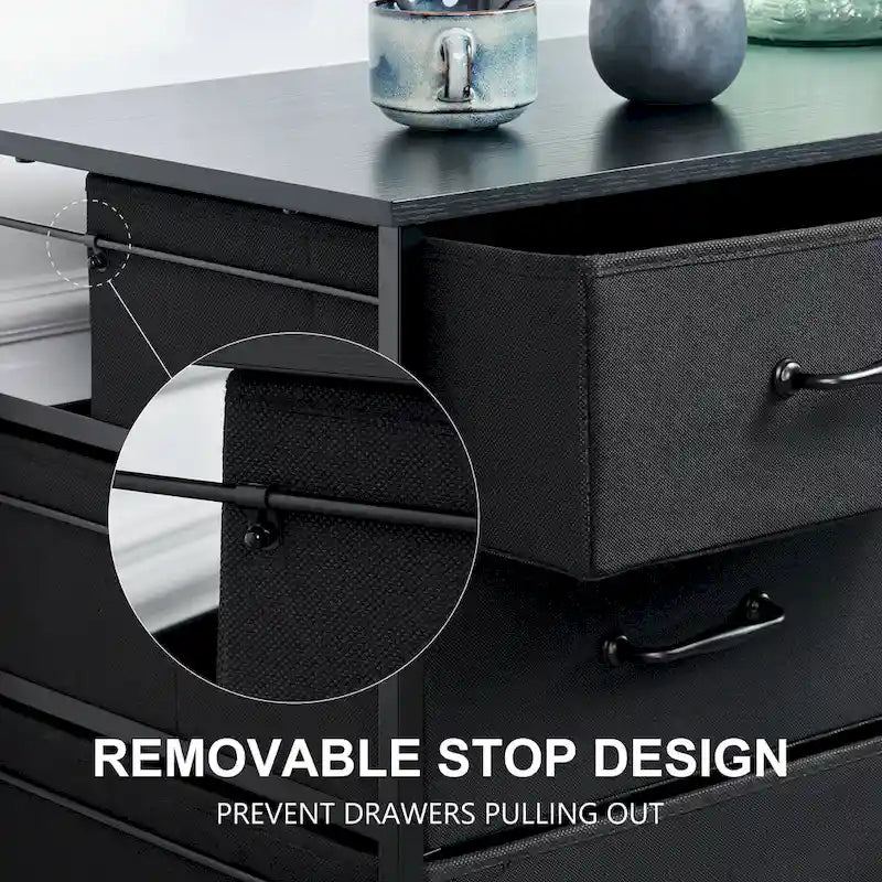 Caisson mobile pour dossiers à 3 tiroirs, support d’imprimante roulant avec étagère de rangement ouverte, classeur latéral en tissu compatible avec les formats A4 ou Letter
