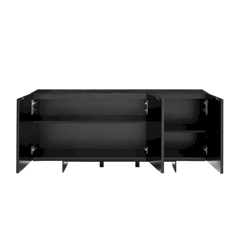 Aparador buffet de cerámica blanca veteada
