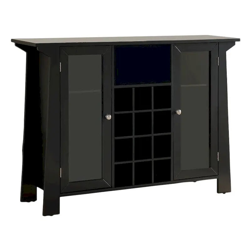 Meuble bar buffet avec rangement pour le vin, noir