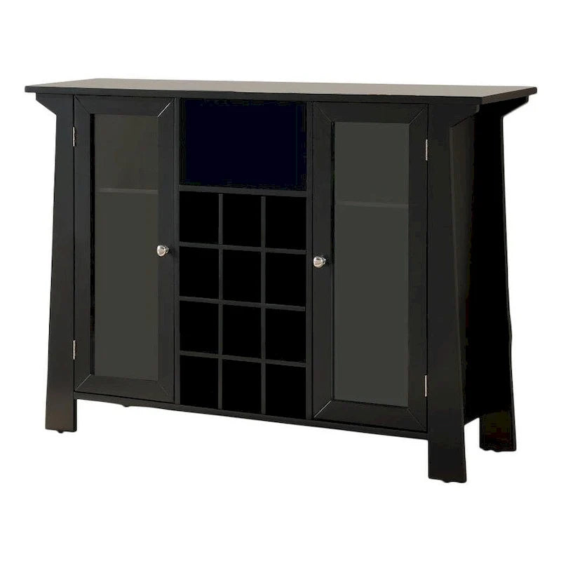 Meuble bar buffet avec rangement pour le vin, noir
