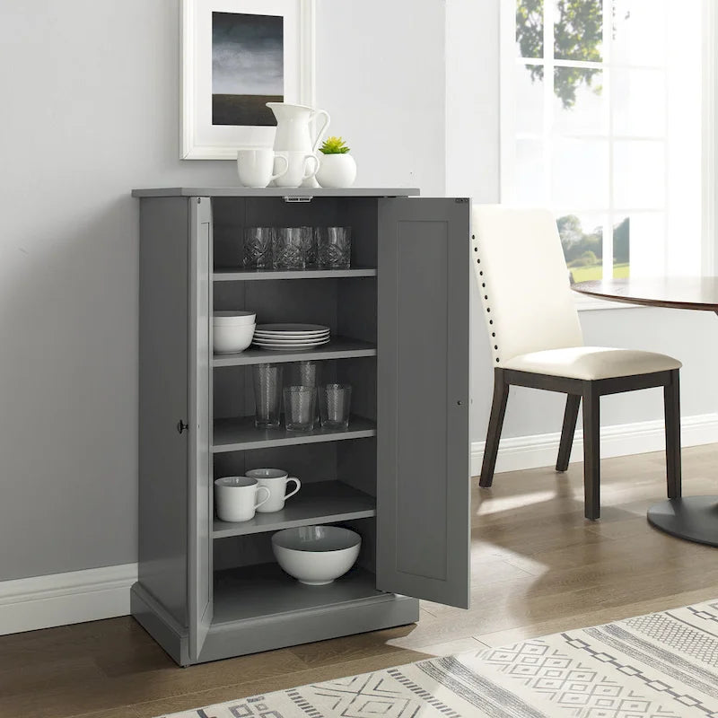 Armoire de rangement haute grise pour cuisine