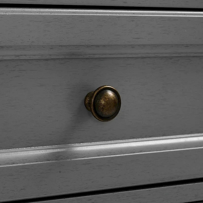Armoire garde-manger haute grise avec tiroirs