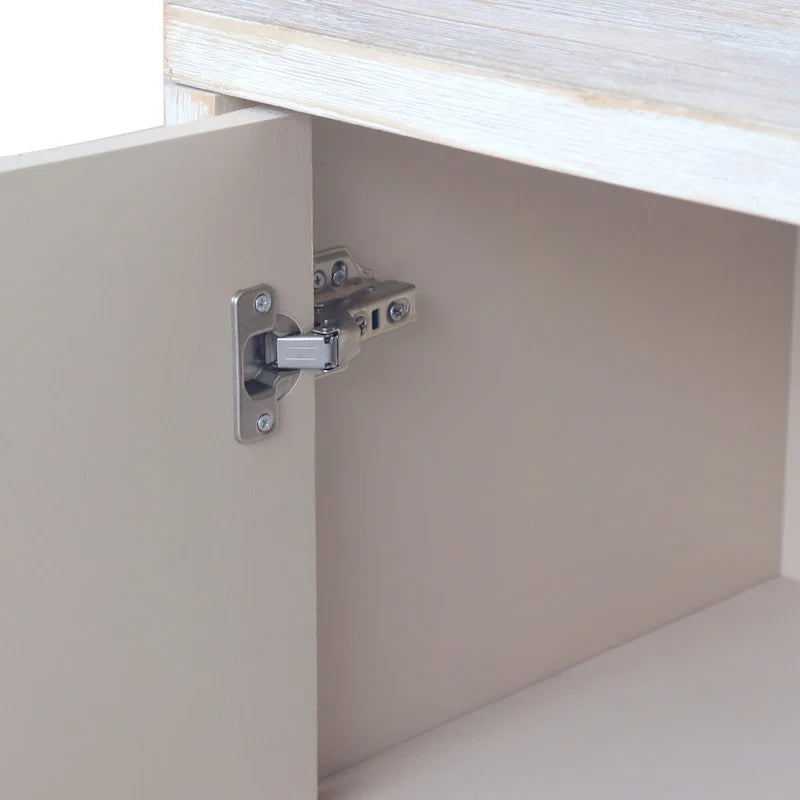 Akzentschrank im Landhausstil, Sideboard und Buffet aus Holz mit 4 Türen, Aufbewahrungsschrank für das Wohnzimmer
