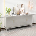 Sideboard aus geriffeltem Teakholz