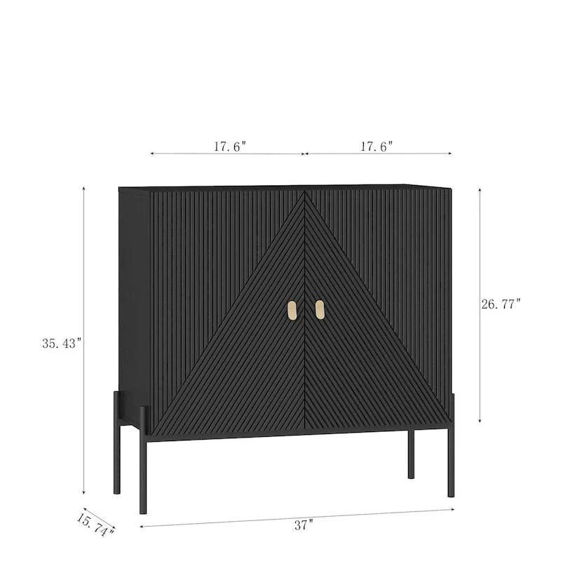 Buffet et meuble bar à café pour la maison, avec tiroirs, 2 placards et casier à vin pour 6 bouteilles, pour le salon (noir)