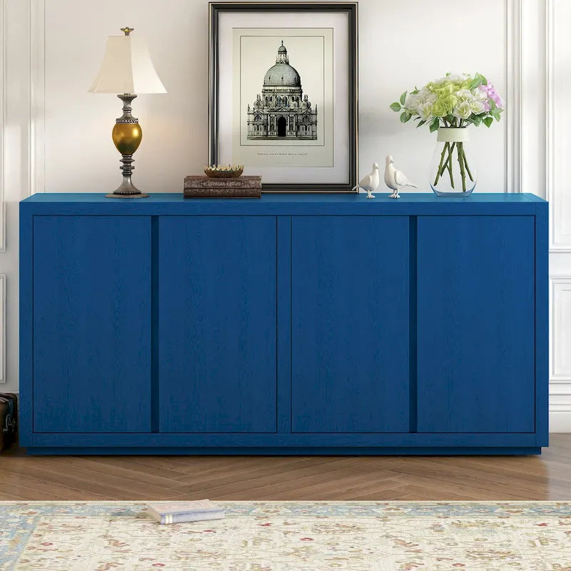 Besondere Merkmale eines viertürigen Sideboards mit Eschenfurnier, geeignet für Flur, Eingangsbereich und Wohnzimmer
