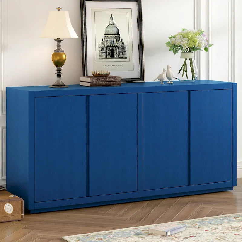 Besondere Merkmale eines viertürigen Sideboards mit Eschenfurnier, geeignet für Flur, Eingangsbereich und Wohnzimmer