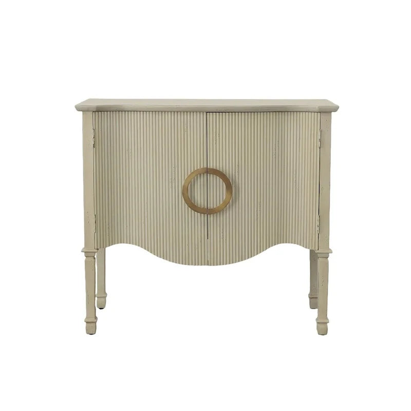 Armario decorativo acanalado vintage color crema