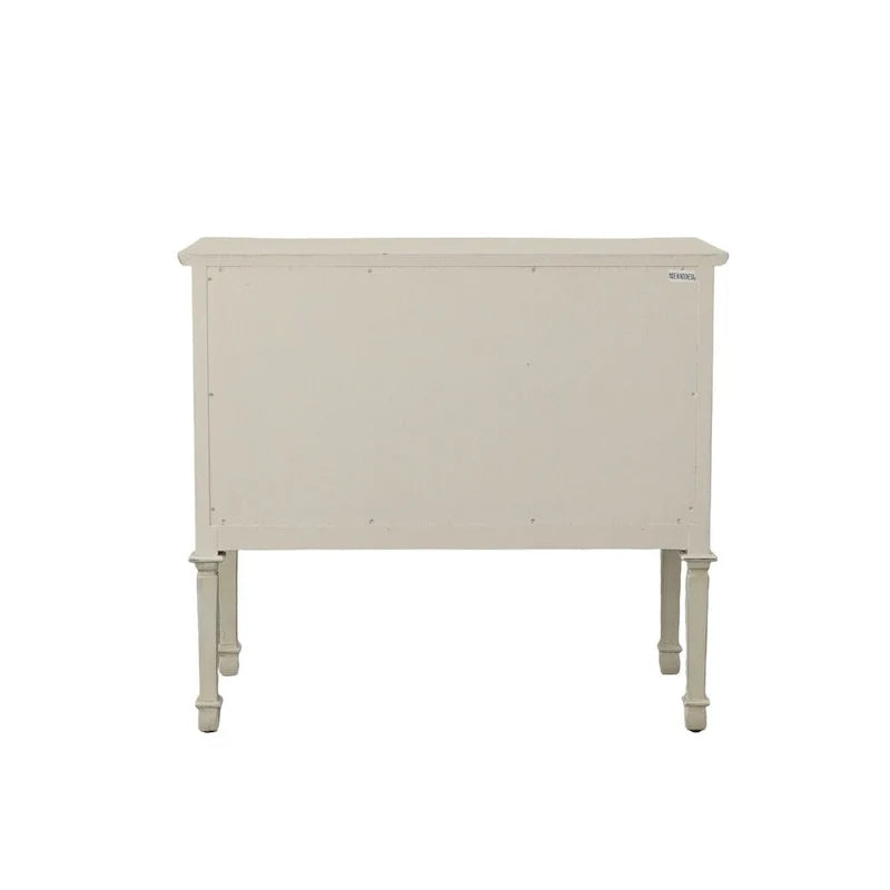 Armario decorativo acanalado vintage color crema