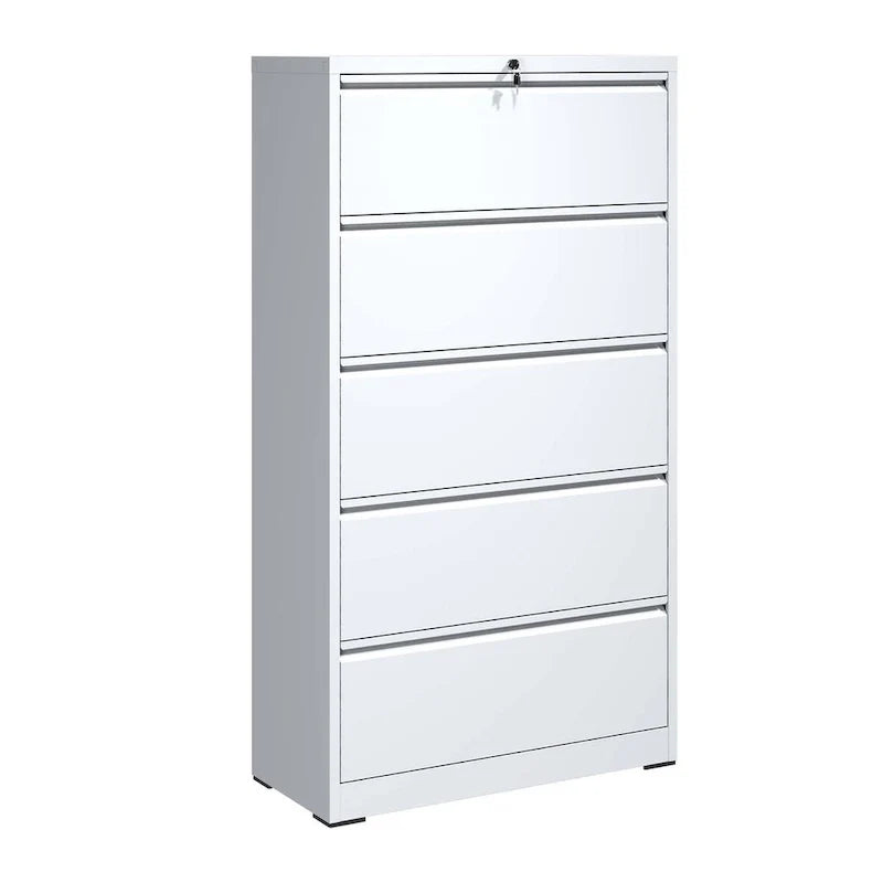 5 Drawer Metal Lateral File Cabinet,Filing Cabinet with Lock,Lockable File Cabinet for Home Office,Locking Metal File Cabinet