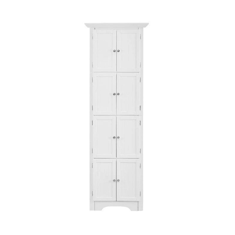 Modern Tall Bathroom Storage Cabinet with Doors and 4 Shelves for Living Room, Kitchen, Office, Bedroom