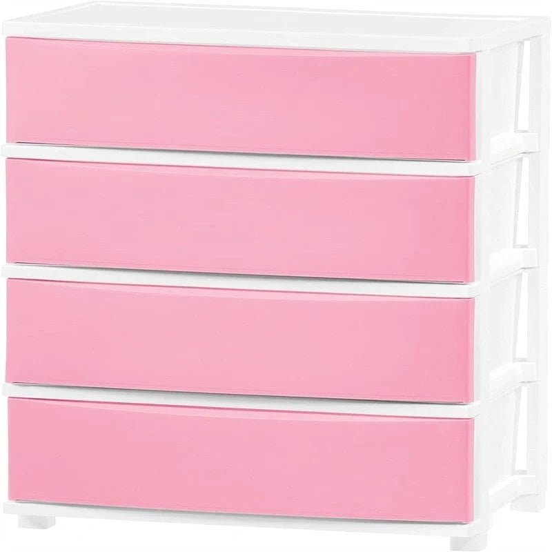 4 Tier Rolling Plastic Storage Drawer Cabinet