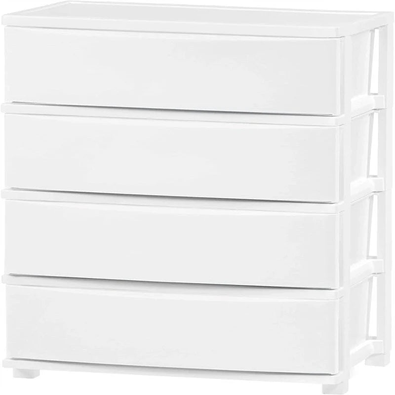 Rollbarer Kunststoffschrank mit 4 Schubladen