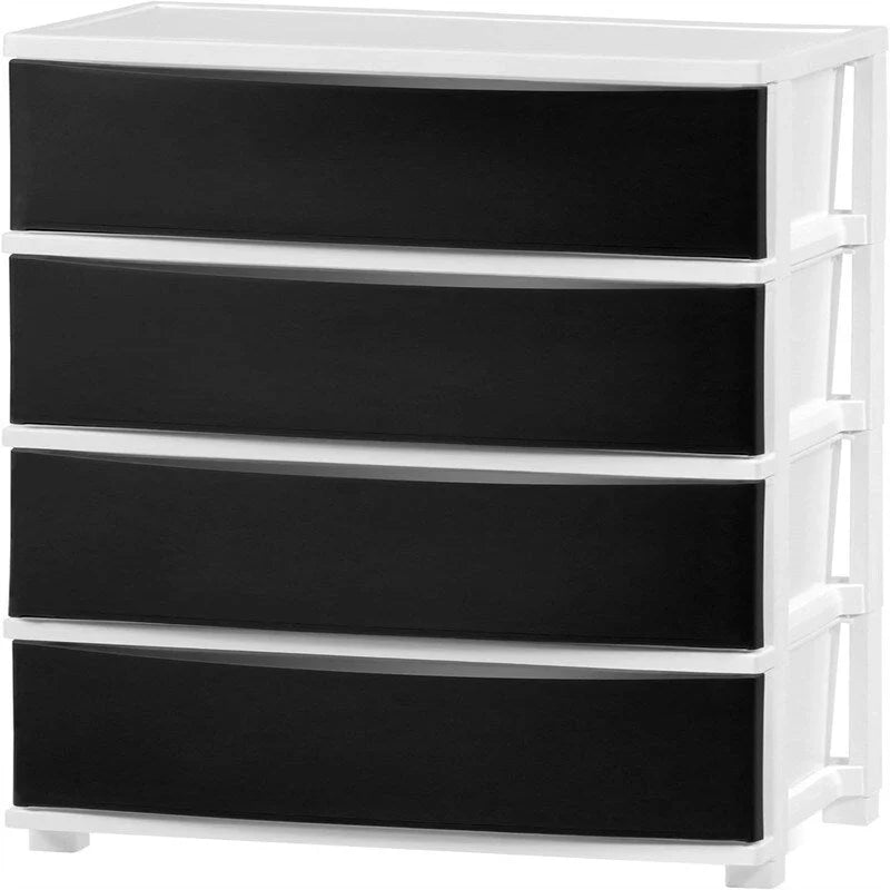 Rollbarer Kunststoffschrank mit 4 Schubladen