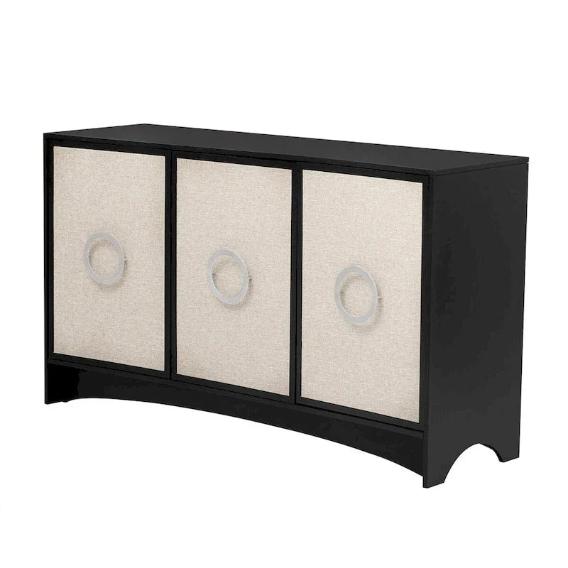 Meuble de rangement au design incurvé avec étagères réglables pour les salons