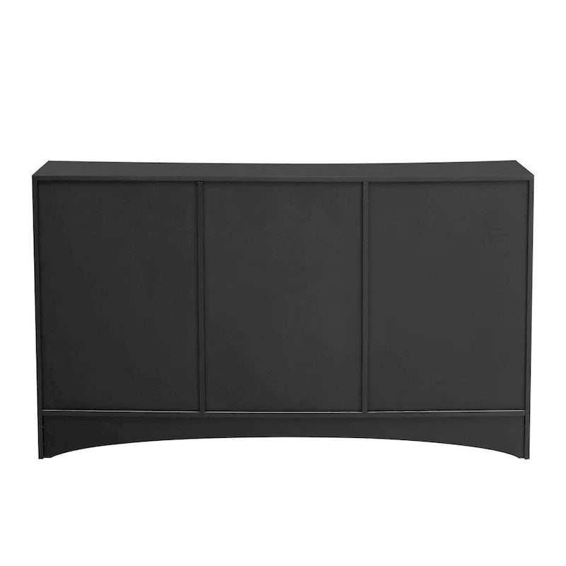 Meuble de rangement au design incurvé avec étagères réglables pour les salons