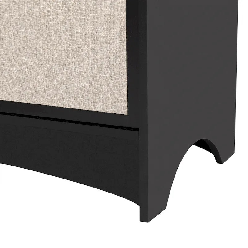 Meuble de rangement au design incurvé avec étagères réglables pour les salons