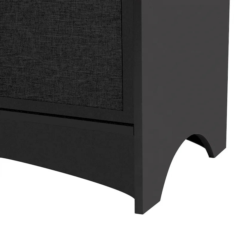 Meuble de rangement au design incurvé avec étagères réglables pour les salons