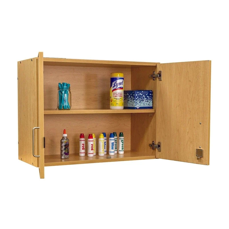 Wood Grain Floating Wall Cabinet