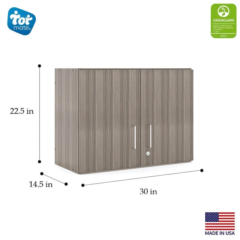 Wood Grain Floating Wall Cabinet