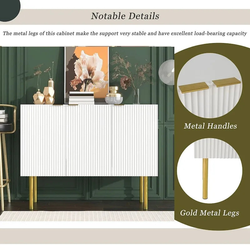 47 Buffet-Sideboard im modernen, schlichten Luxus-Stil mit verstellbaren Einlegeböden