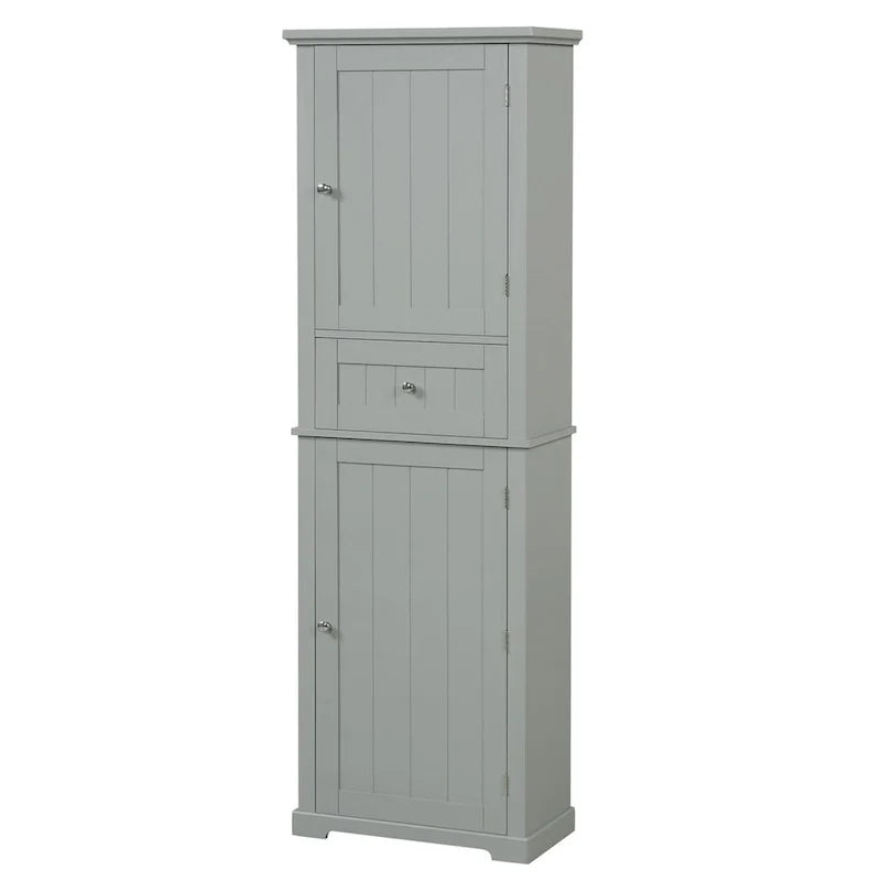 Armoire de rangement autoportante avec tiroir et étagère réglable