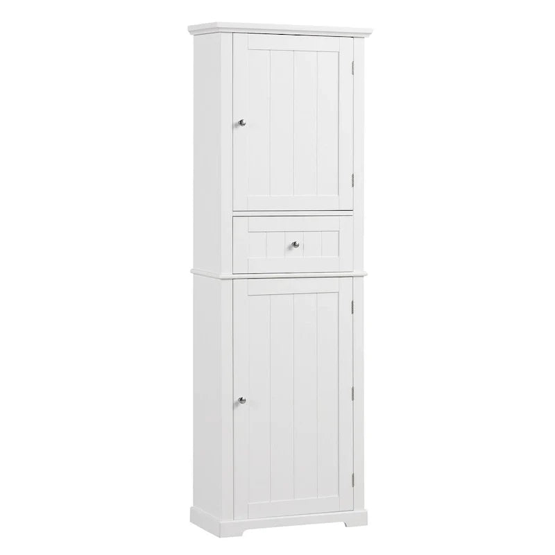 Armoire de rangement autoportante avec tiroir et étagère réglable