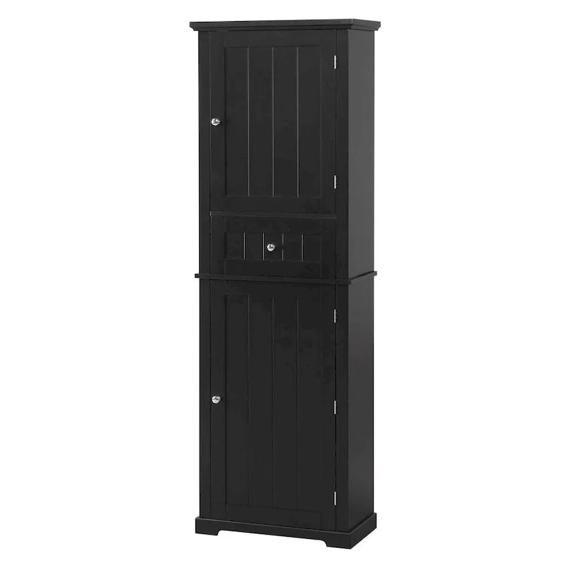 Armoire de rangement autoportante avec tiroir et étagère réglable