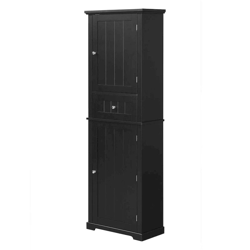 Armoire de rangement autoportante avec tiroir et étagère réglable