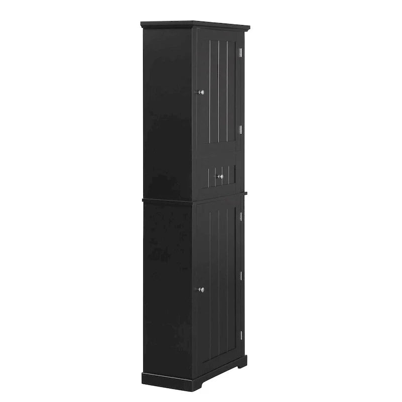 Armoire de rangement autoportante avec tiroir et étagère réglable
