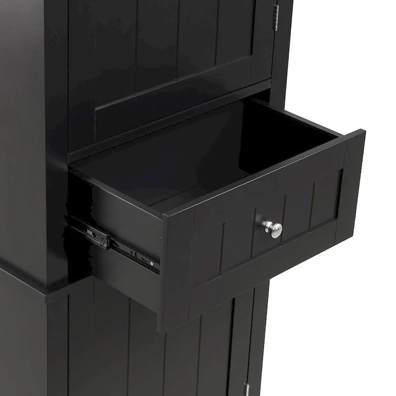 Armoire de rangement autoportante avec tiroir et étagère réglable