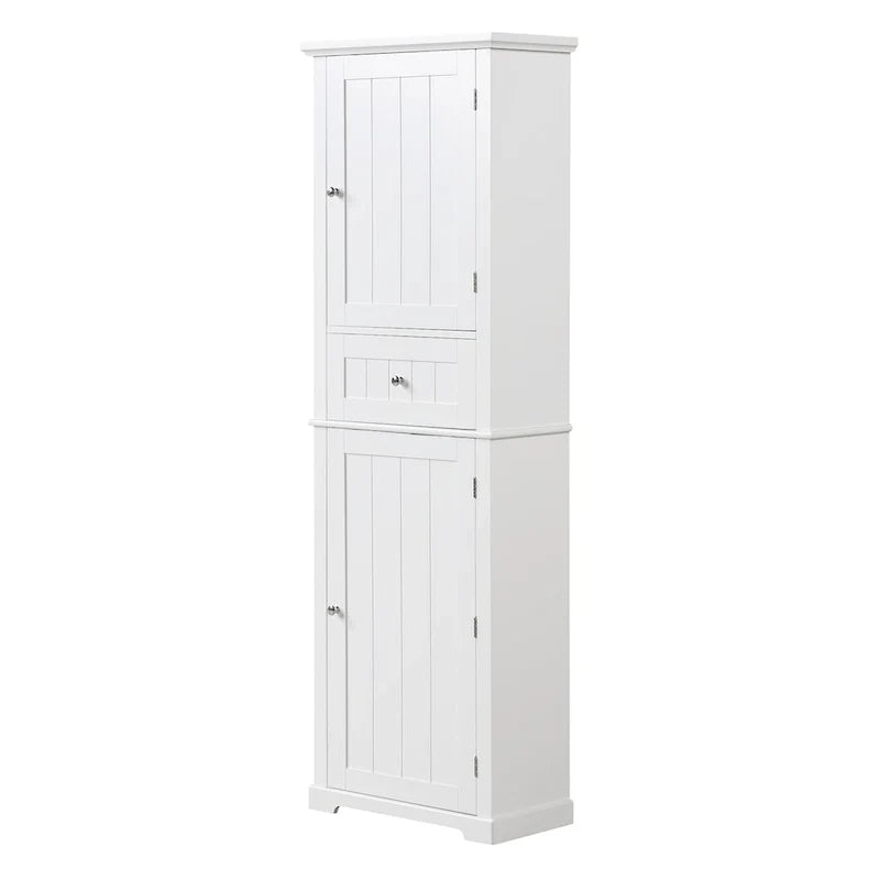 Armoire de rangement autoportante avec tiroir et étagère réglable
