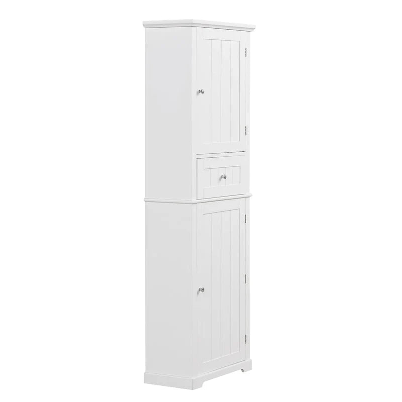 Armoire de rangement autoportante avec tiroir et étagère réglable