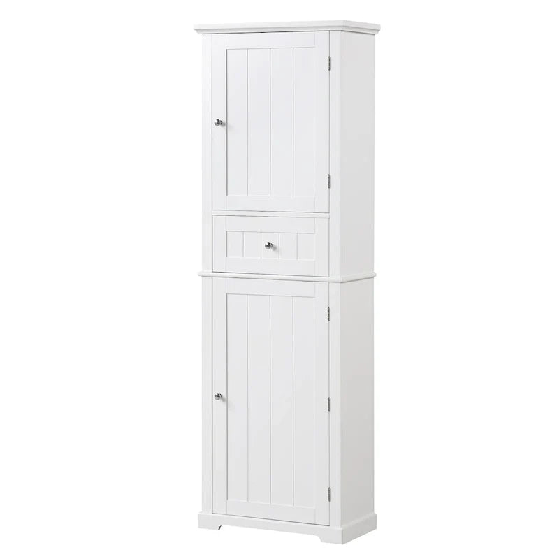 Armoire de rangement autoportante avec tiroir et étagère réglable