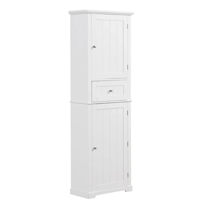 Armoire de rangement autoportante avec tiroir et étagère réglable