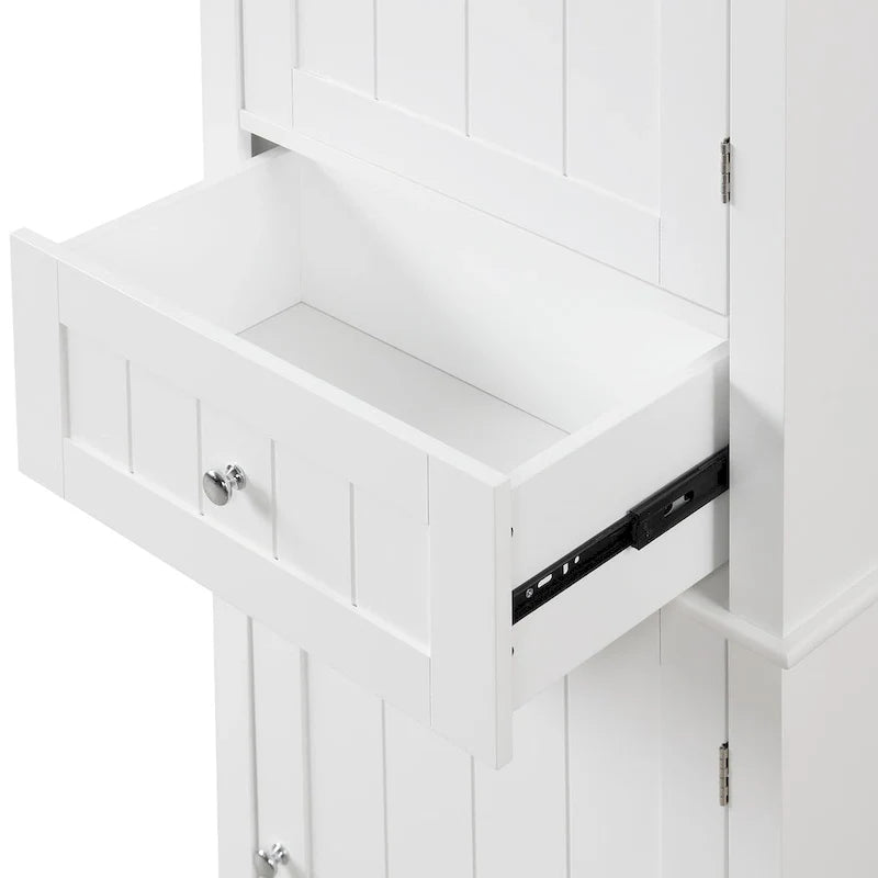 Armoire de rangement autoportante avec tiroir et étagère réglable